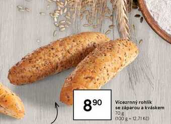 Tesco Vícezrnný rohlík se záparou a kváskem 70 g nabídka