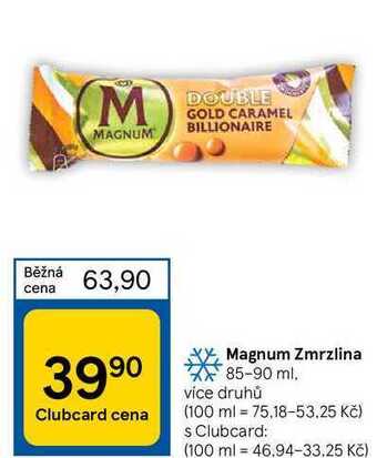Tesco Magnum zmrzlina 85-90 ml nabídka