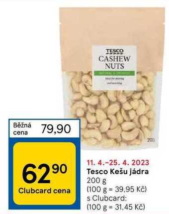 Tesco Tesco kešu jádra 200 g nabídka