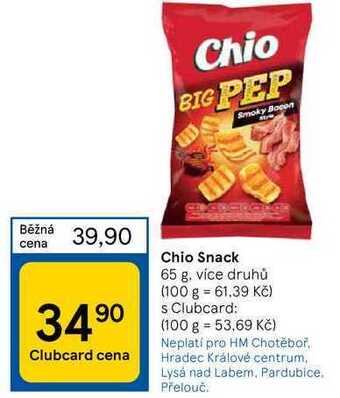 Tesco Chio snack 65 g nabídka