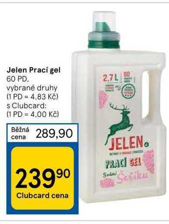 Tesco Jelen prací gel 60 pd nabídka