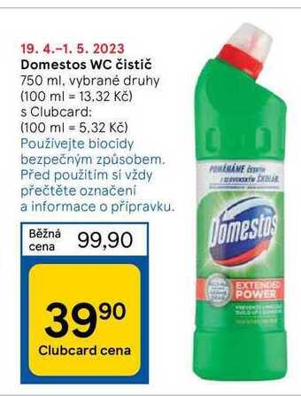 Tesco Domestos wc čistič 750 ml nabídka