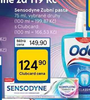 Tesco Sensodyne zubní pasta 75 ml nabídka