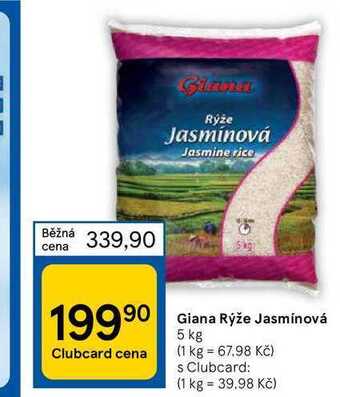 Tesco Giana rýže jasmínová 5 kg nabídka