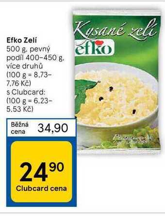 Tesco Efko zelí 500 g nabídka