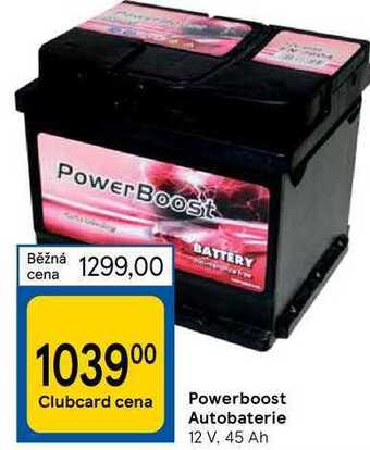 Tesco Powerboost autobaterie 12 v, 45 ah nabídka