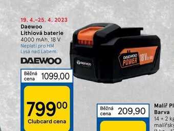 Tesco Daewoo lithiová baterie nabídka