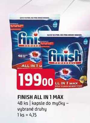 Terno Finish all in 1 max 48 ks | kapsle do myčky nabídka