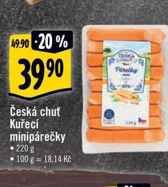Albert Česká chuť kuřecí minipárečky • 220 g nabídka