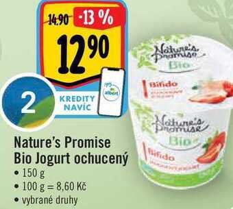 Albert Nature's promise bio jogurt ochucený • 150 g nabídka