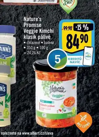 Albert Nature's promise veggie kimchi klasik pálivé 350 g nabídka