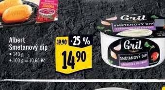Albert Albert smetanový dip 140 g nabídka