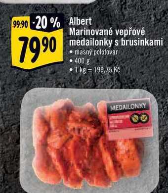 Albert Albert marinované vepřové medailonky s brusinkami 400 g nabídka