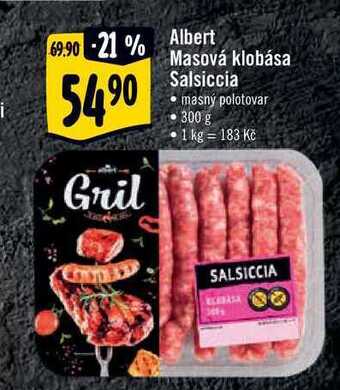Albert Albert masová klobása salsiccia 300 g nabídka