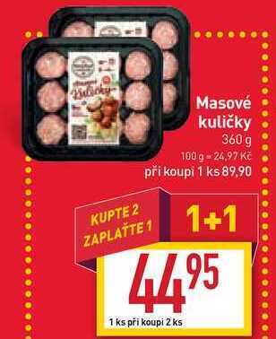 Billa Masové kuličky 360 g nabídka