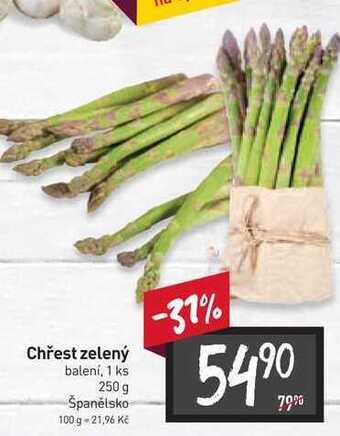 Billa Chřest zelený balení, 1 ks 250 g nabídka