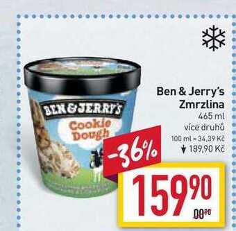 Billa Ben & jerry's zmrzlina 465 ml nabídka