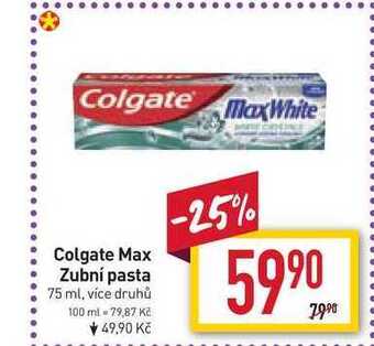 Billa Colgate max zubní pasta 75 ml nabídka