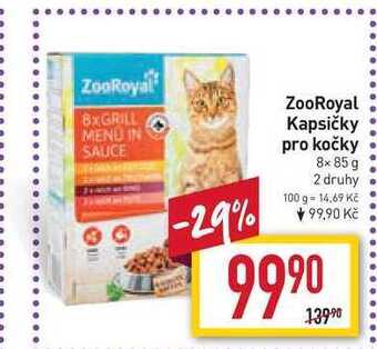 Billa Zooroyal kapsičky pro kočky 8x 85 g nabídka