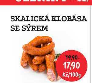 RABBIT řeznictví Skalická klobása se sýrem 100g nabídka