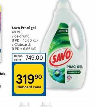 Tesco Savo prací gel nabídka
