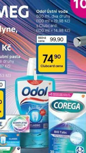 Tesco Odol ústní voda nabídka