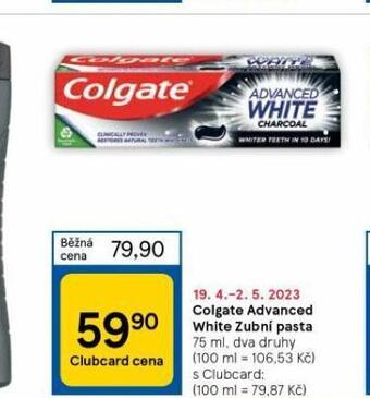 Tesco Colgate advanced white zubní pasta nabídka