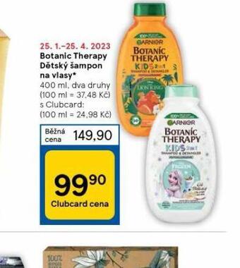 Tesco Botanic therapy dětský šampon nabídka
