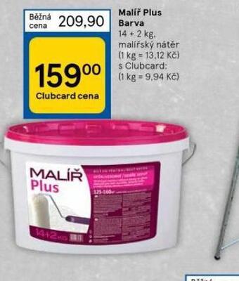 Tesco Malíř plus barva nabídka