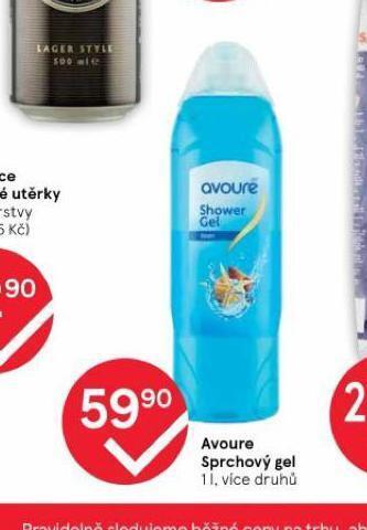 Tesco Avoure sprchový gel nabídka