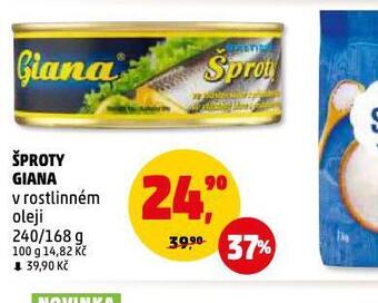 Penny Market Šproty giana nabídka