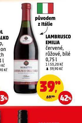 Penny Market Lambrusco emilia nabídka