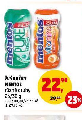 Penny Market Žvýkačky mentos nabídka