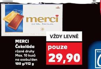Kaufland Merci čokoláda nabídka