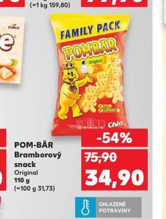 Kaufland Pom bär bramborový snack nabídka