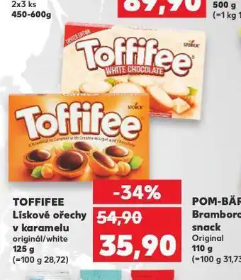 Kaufland Toffefee lískové ořechy v karamelu nabídka