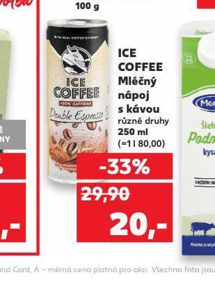 Kaufland Ice coffee mléčný nápoj s kávou nabídka