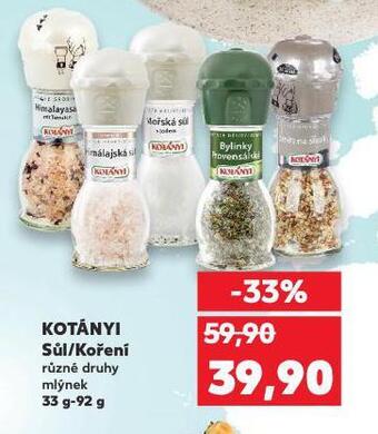Kaufland Kotányi sůl / koření nabídka
