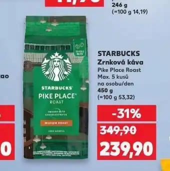 Kaufland Starbuck zrnková káva nabídka
