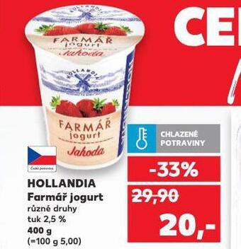 Kaufland Hollandia farmář jogurt nabídka
