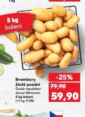 Kaufland Brambory pozdní žluté nabídka