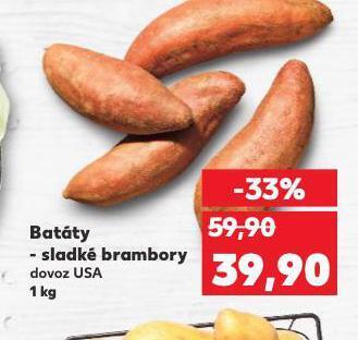 Kaufland Batáty-sladké brambory nabídka