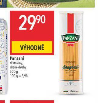 Globus Panzani těstoviny nabídka
