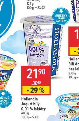 Globus Hollandia jogurt nabídka