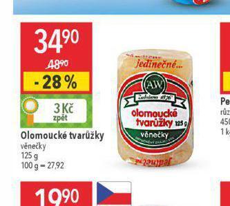 Globus Olomoucké tvarůžky nabídka