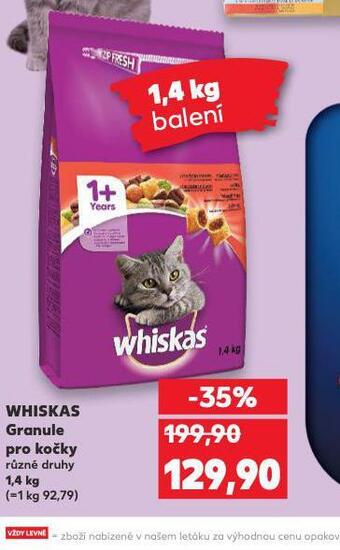 Kaufland Whiskas granule pro kočky nabídka