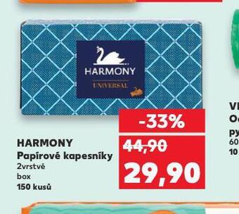 Kaufland Harmony papírové kapesníky nabídka