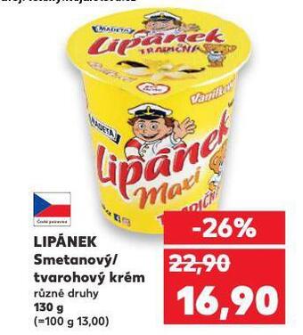 Kaufland Lipánek smetanový / tvarohový krém nabídka