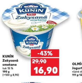 Kaufland Kunín zakysaná smetana nabídka