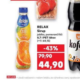 Kaufland Relax sirup nabídka